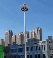 圆盘多火升降型LED高杆灯 热镀锌八棱锥杆 内置卷扬机